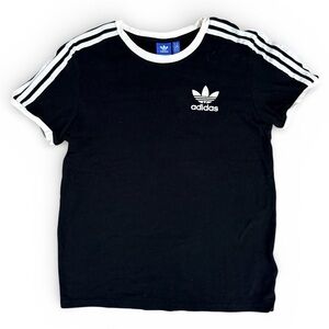 Adidas Originals 3-Stripe Ringer Tee Black White XS